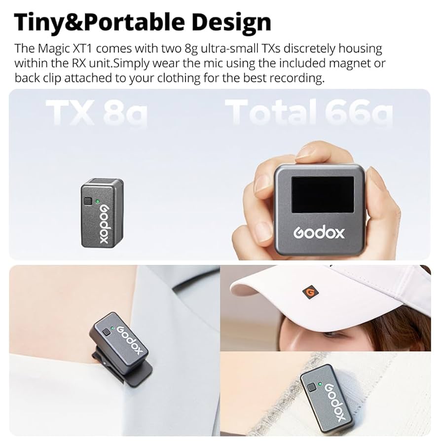 Amazon | GODOX Magic XT1ワイヤレスラベリアマイクロホン